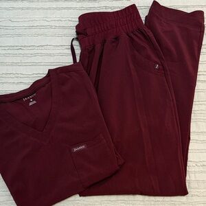 Jaanuu Women's Burgundy Scrubs M